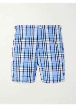 Burberry - Selkirk Checked Swim Shorts - Men - Blue - S