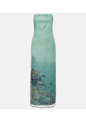 Staud Amara embellished organza maxi dress