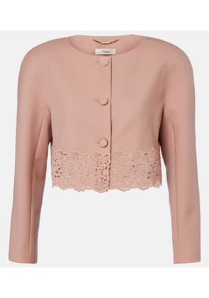 Chloe Cropped virgin wool gabardine jacket