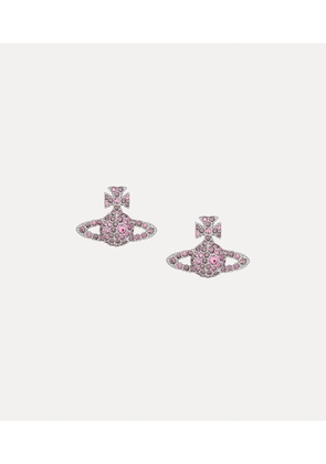 Vivienne Westwood Grace Bas Relief Stud Earrings Platinum-iris-light-amethyst-light-rose-crystal Platinum-iris-light-amethyst-light-rose-crystal Women
