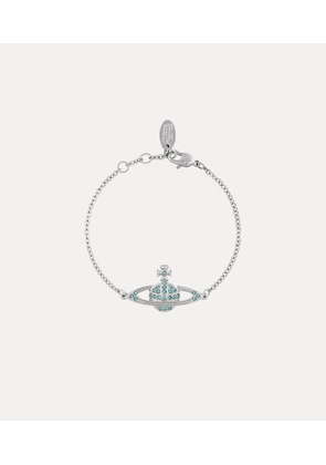Vivienne Westwood Mini Bas Relief Chain Bracelet Platinum-aqua-bohemica-crystal Platinum-aqua-bohemica-crystal Women