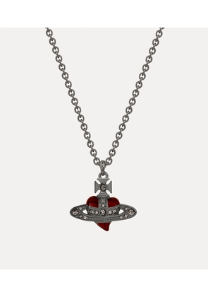 Vivienne Westwood Man. Diamante Heart Pendant Necklace Ruthenium-black-diamond-crystal-transparent-ruby Ruthenium-black-diamond-crystal-transparent-ruby Men