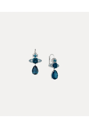 Vivienne Westwood Ismene Drop Earrings -Platinum-dark-blue-cz -Platinum-dark-blue-cz Women