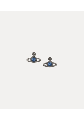 Vivienne Westwood Nano Solitaire Earrings Ruthenium-denim-blue-crystal Ruthenium-denim-blue-crystal Women