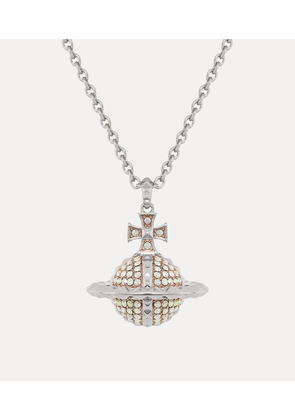 Vivienne Westwood Mayfair Large Orb Pendant Necklace -Rhodium-pink-gold-crystal-ab-crystal -Rhodium-pink-gold-crystal-ab-crystal Women