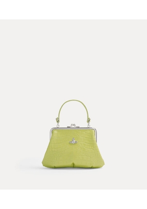 Vivienne Westwood Granny Frame Purse Emboss Croc Leather Lime-green One Size Women