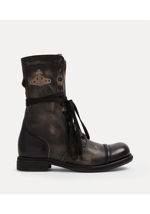 Vivienne Westwood Parachute Boot Leather -Off-black 6-40 Men