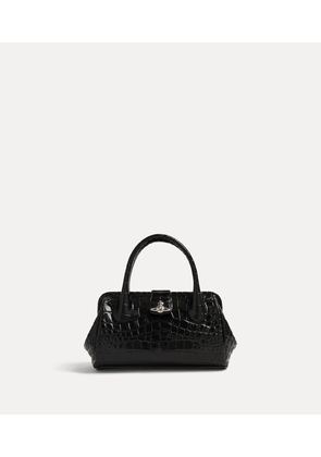 Vivienne Westwood Pamela Small Bag Emboss Croc Leather Black