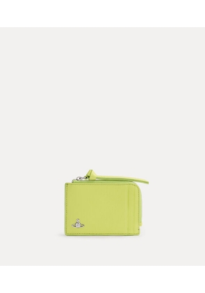 Vivienne Westwood Card Holder With Zip Supple Leather Lime-green One Size Unisex