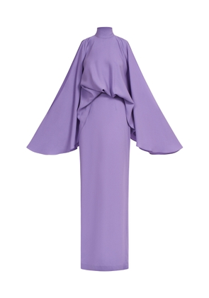 Taller Marmo Bacall Cold Shoulder Satin Maxi Dress - Moda Operandi