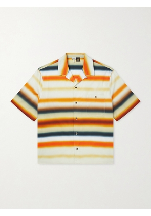 LOEWE - Paula's Ibiza Convertible-Collar Logo-Embroidered Striped Cotton-Poplin Shirt - Men - Multi - EU 37