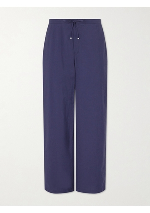 LOEWE - Paula's Ibiza Straight-Leg Cotton-Blend Drawstring Trousers - Men - Blue - XS