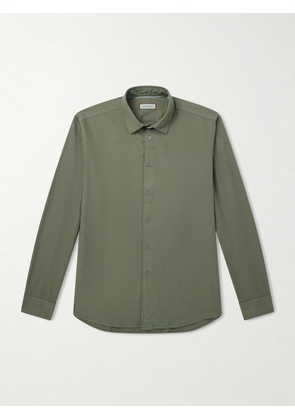 Canali - Cotton-Poplin Shirt - Men - Green - S