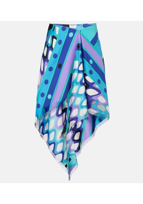 Pucci Vivara silk twill midi skirt