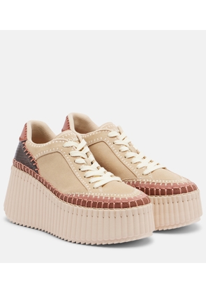 Chloe Nama suede platform sneakers
