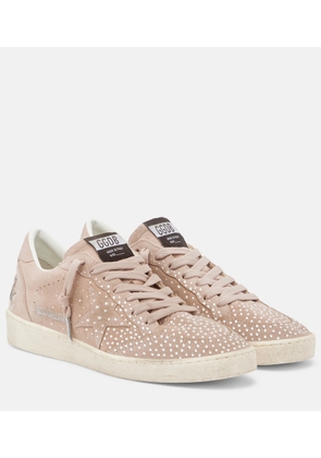 Golden Goose Ball Star embellished suede sneakers