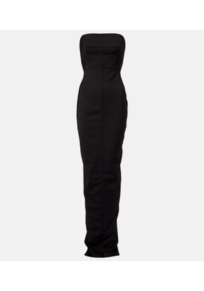 Rick Owens Wool-blend bustier gown