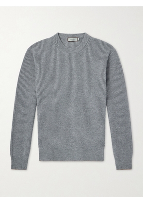 Canali - Ribbed Wool and Cashmere-Blend Sweater - Men - Gray - IT 46