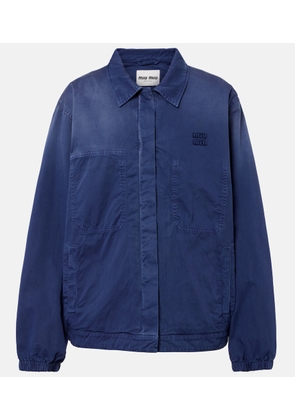 Miu Miu Cotton twill blouson jacket