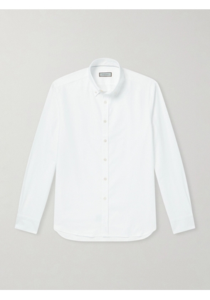 Canali - Button-Down Collar Cotton-Poplin Shirt - Men - White - S
