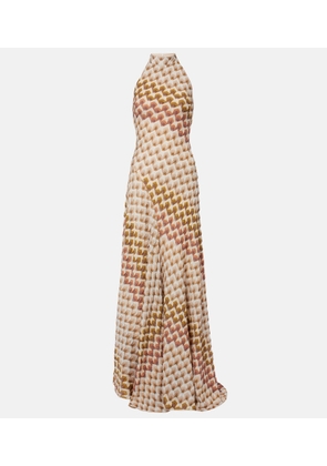 Missoni Halterneck lame gown