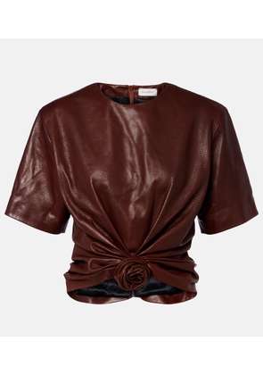 Magda Butrym Cropped leather top