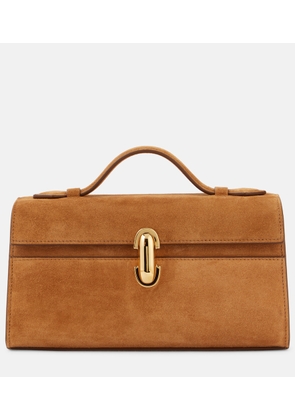 Savette Symmetry Pochette suede tote bag
