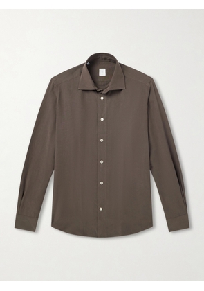 Eleventy - Lyocell, Linen and Cotton-Blend Shirt - Men - Brown - S