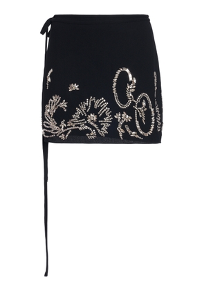 Dries Van Noten Gabrina Embellished Crepe Mini Skirt - Moda Operandi