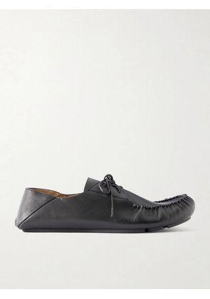 LOEWE - Rambla Leather Boat Shoes - Men - Black - EU 40