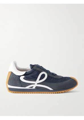 LOEWE - Flow Runner 2.0 Suede-Trimmed Shell Sneakers - Men - Blue - EU 40