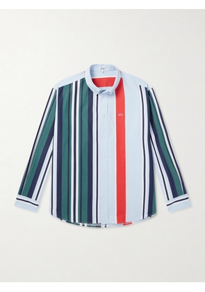 LOEWE - Anagram-Embroidered Striped Cotton-Twill Shirt - Men - Multi - EU 38