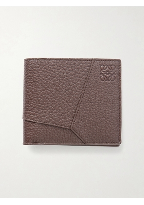 LOEWE - Puzzle Edge Panelled Full-Grain Leather Bifold Wallet - Men - Brown