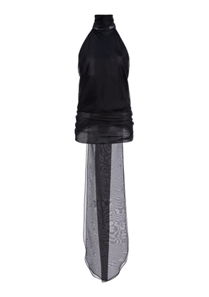 Atelier Prabal Gurung Open-Back Silk-Organza Halter Top - Moda Operandi