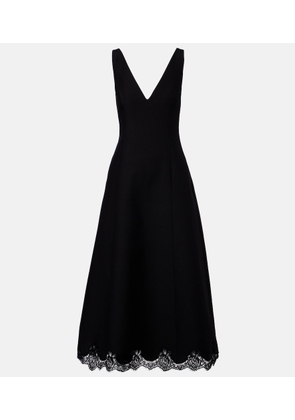 Valentino Crepe Couture lace-trimmed midi dress