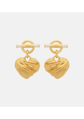 Chloe Heart drop earrings