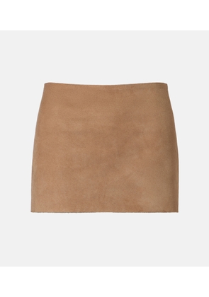 Khaite Jett suede miniskirt