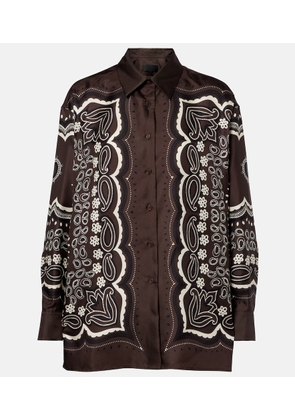 Nili Lotan Alfie printed silk twill shirt