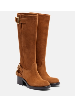 Chloe Dakota suede biker boots
