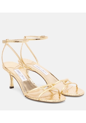 Jimmy Choo 1998 Leo 65 metallic leather sandals