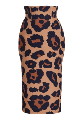 Sergio Hudson High Waisted Wool Crepe Pencil Skirt - Moda Operandi