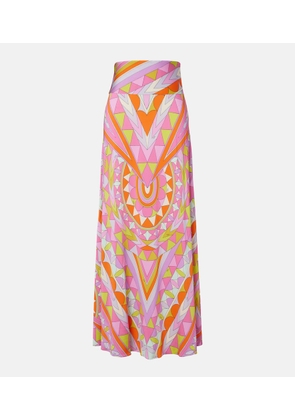 Pucci Manuba jersey satin maxi skirt