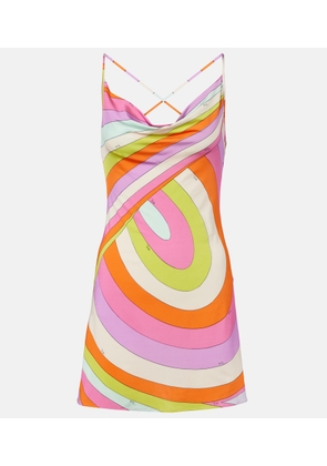 Pucci Iride draped satin jersey minidress