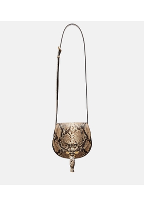 Chloe Marcie Mini snake-effect leather crossbody bag