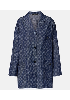 Gucci GG jacquard denim shirt