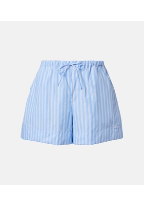 Hunza G Striped cotton poplin shorts