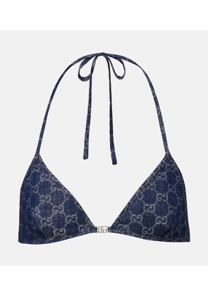 Gucci GG denim jacquard bra top