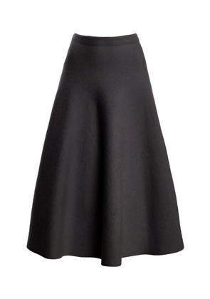 Brandon Maxwell The Miller Structured Virgin-Wool Midi Skirt - Moda Operandi