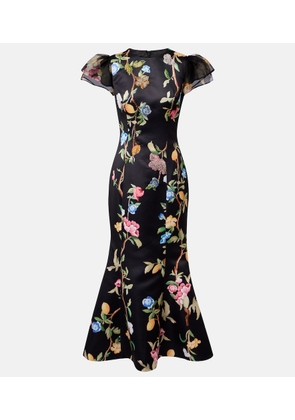 Leo Lin Sofia embellished floral maxi dress