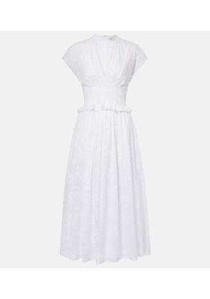 Tory Burch Broderie anglaise cotton midi dress